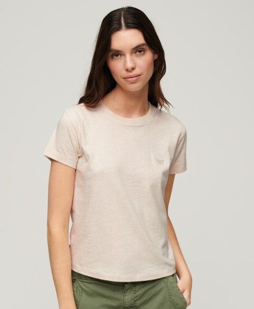 Women's Athletic Essential Slub 90s T-Shirt in Oatmeal Beige Marl