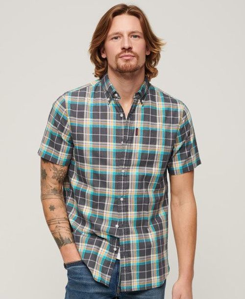 Superdry Men's Lightweight Check Shirt Navy / Navy Check - Size: S