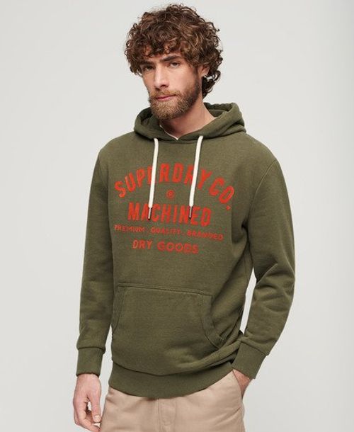 Superdry Athletic Script Flock Hood - Hoodies 