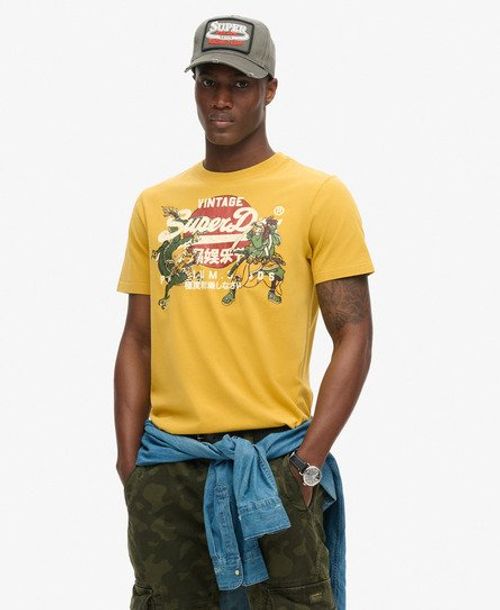 Superdry Men's Tokyo Graphic T-Shirt Yellow / Oil Yellow - Size: XL