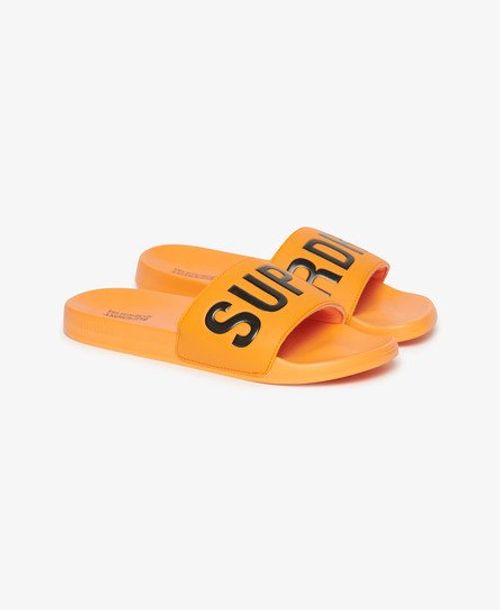 Superdry Men's Vegan Core Pool Sliders Orange / Bright Marigold/black - Size: 6-7