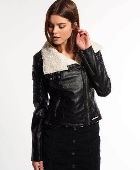 superdry faux leather jacket