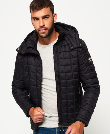 hooded box quilt fuji jacket