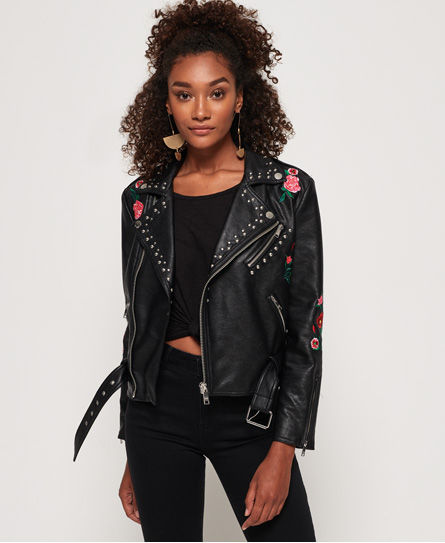 kiki leather biker jacket