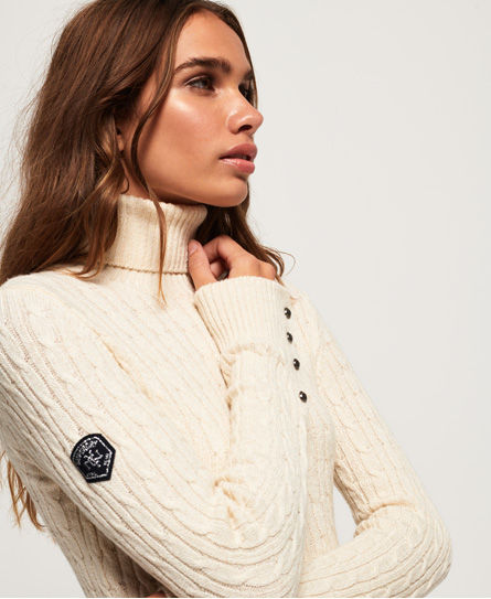 Superdry Croyde Roll Neck Cable Knit 
