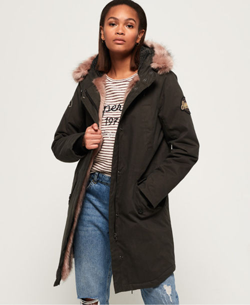 Superdry Frankie Faux Fur Lined Parka Jacket Compare The Oracle Reading Superdry Frankie Faux Fur Lined Parka, Pink Faux Fur Lined Parka Coat Womens