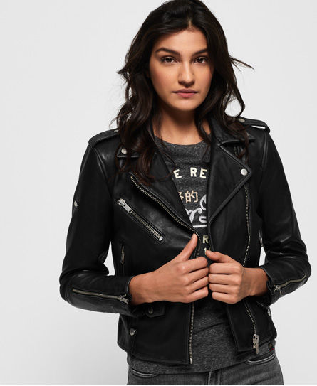 kiki leather biker jacket