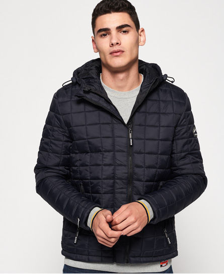 hooded box quilt fuji jacket