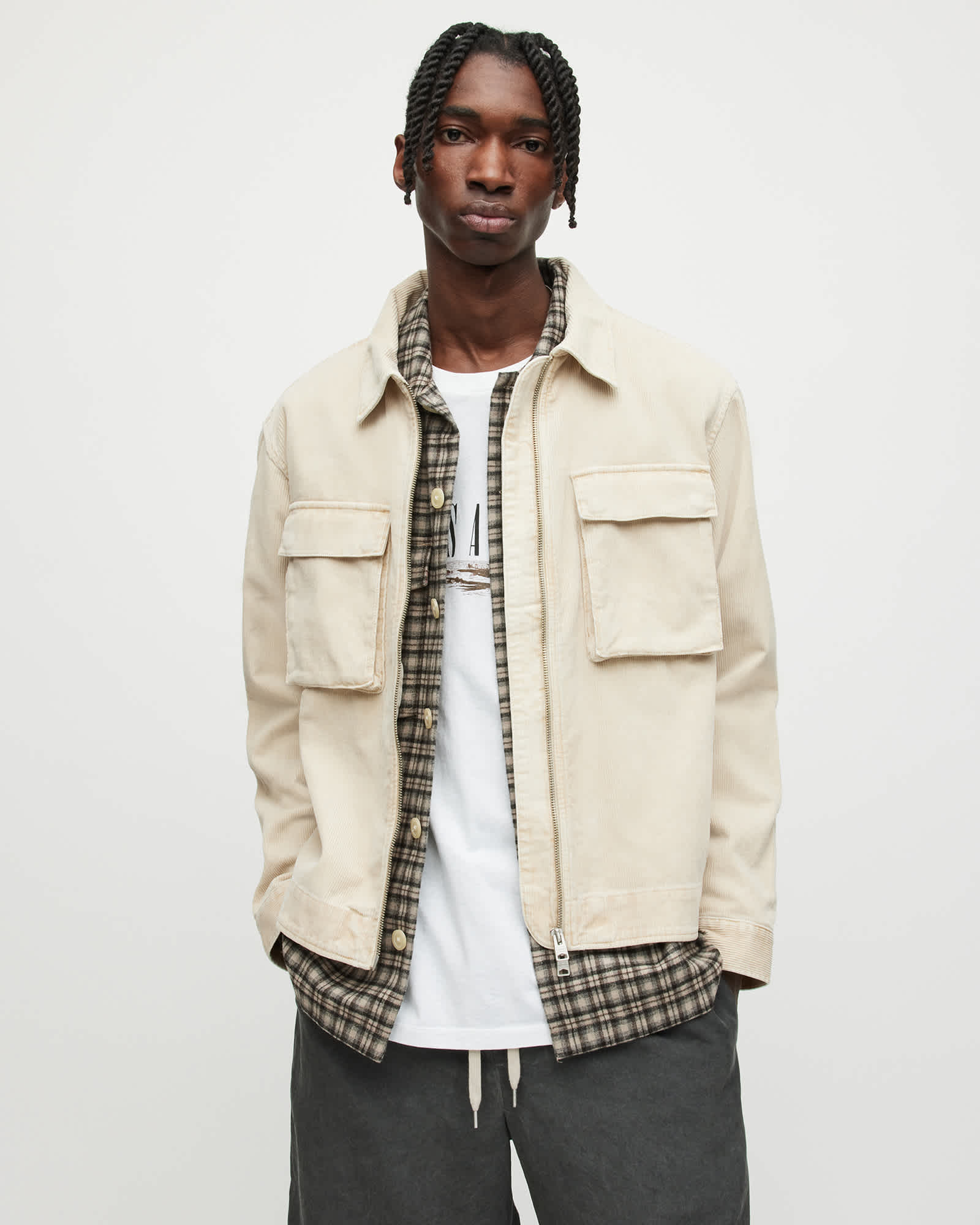 Clifton Corduroy Jacket, Pampas White 