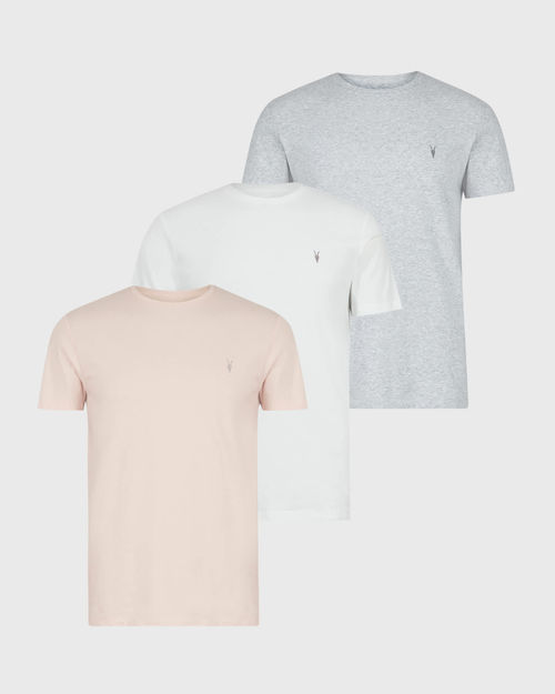Allsaints Mens Tonic Crew 3 Pack T Shirts White Vista Blue Size M Compare Victoria Leeds