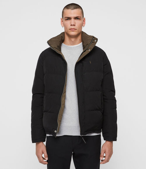 AllSaints Naro Leather Puffer Vest