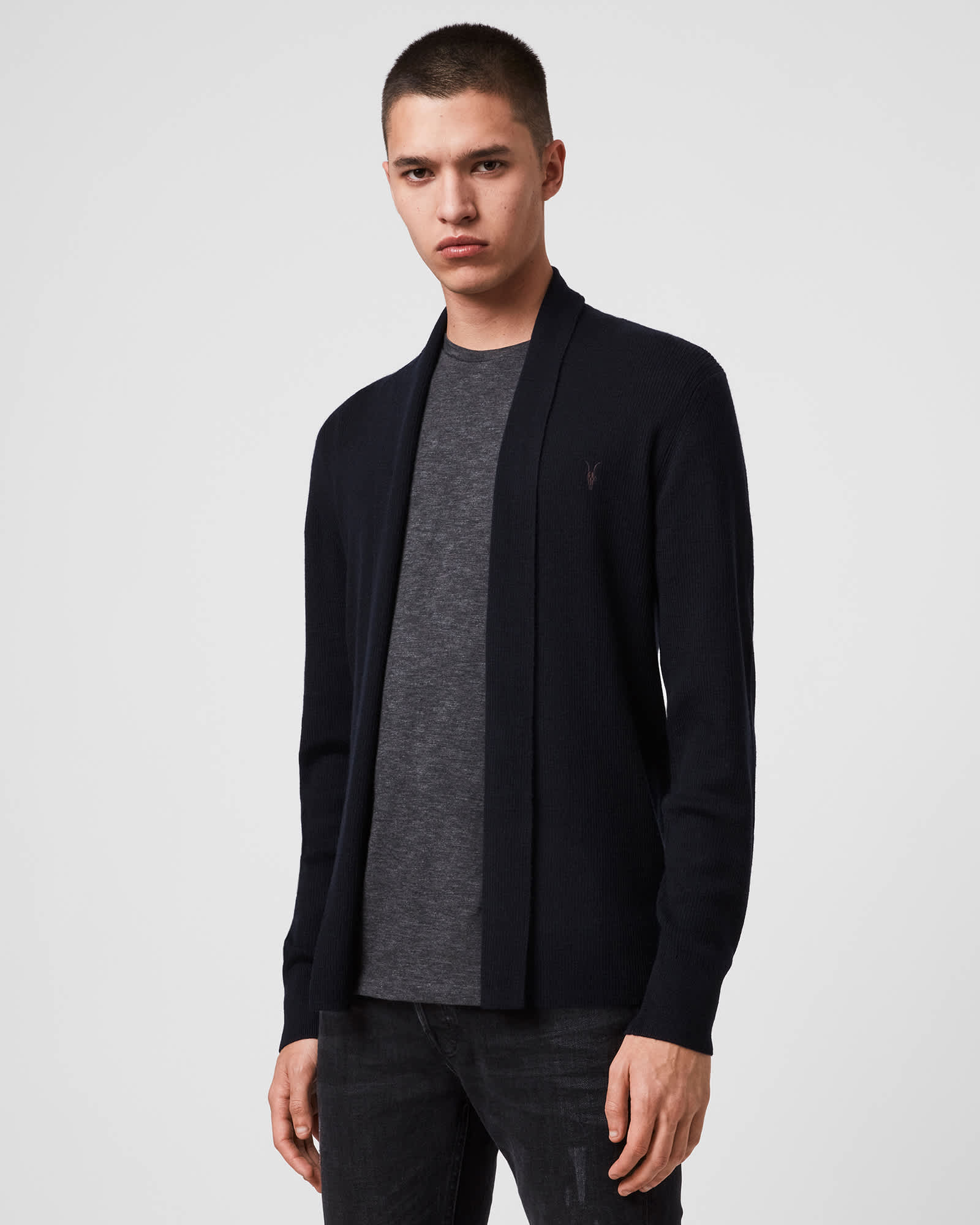 all saints merino wool cardigan