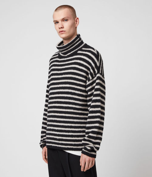 AllSaints Men's Cotton Stripe...