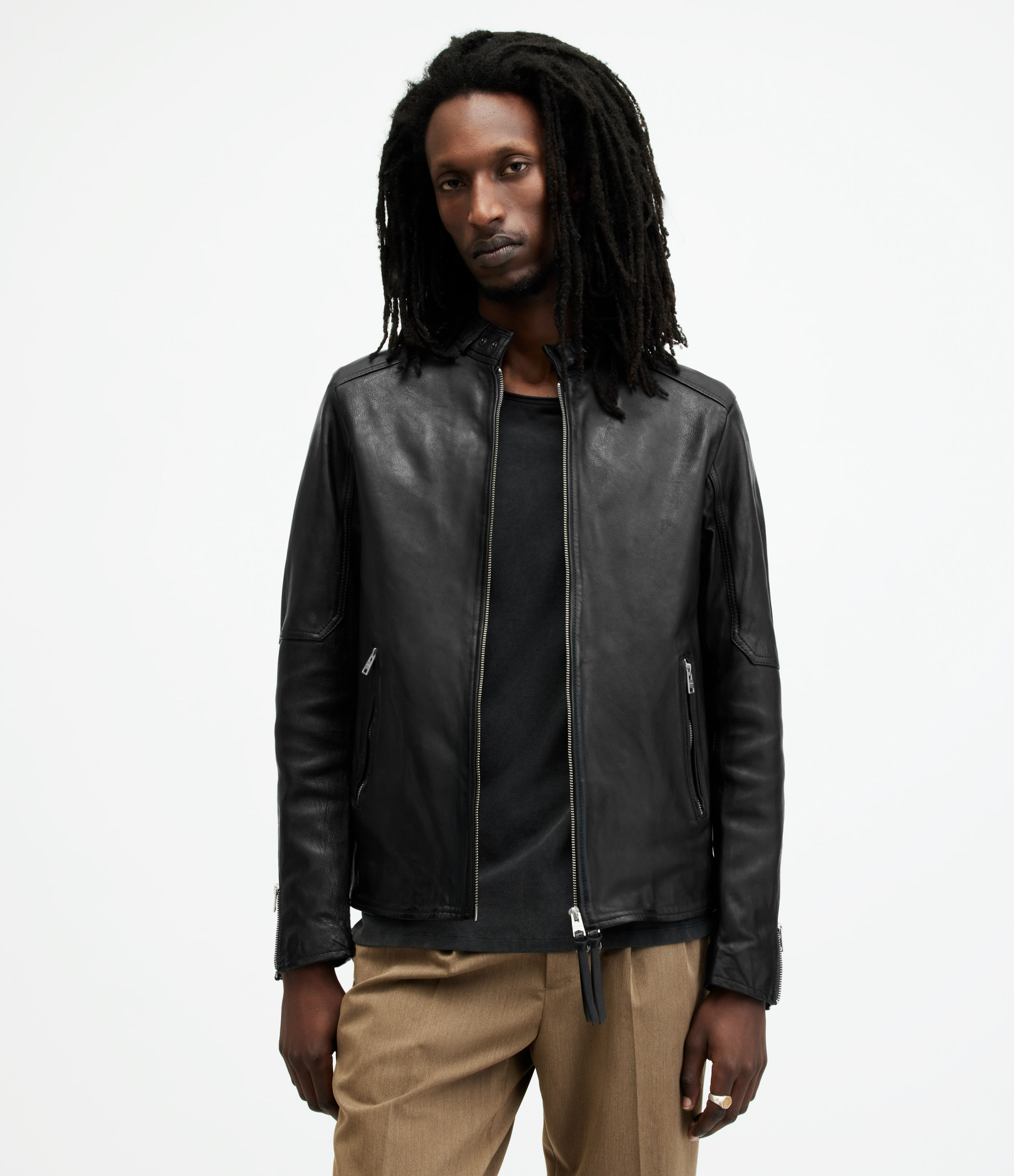 All saints shearling sales jacket mens