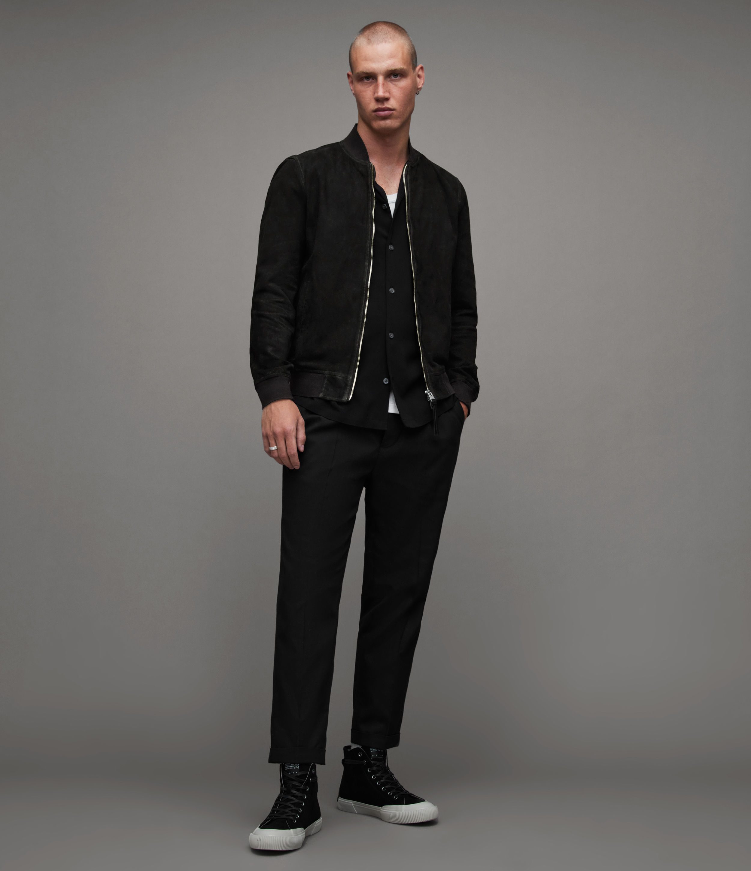 AllSaints Ronan Suede Bomber Jacket | £209.30 | One New Change