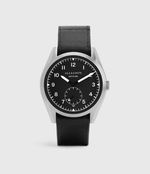 AllSaints Men's Untitled III Stainless Steel and Black Leather Watch