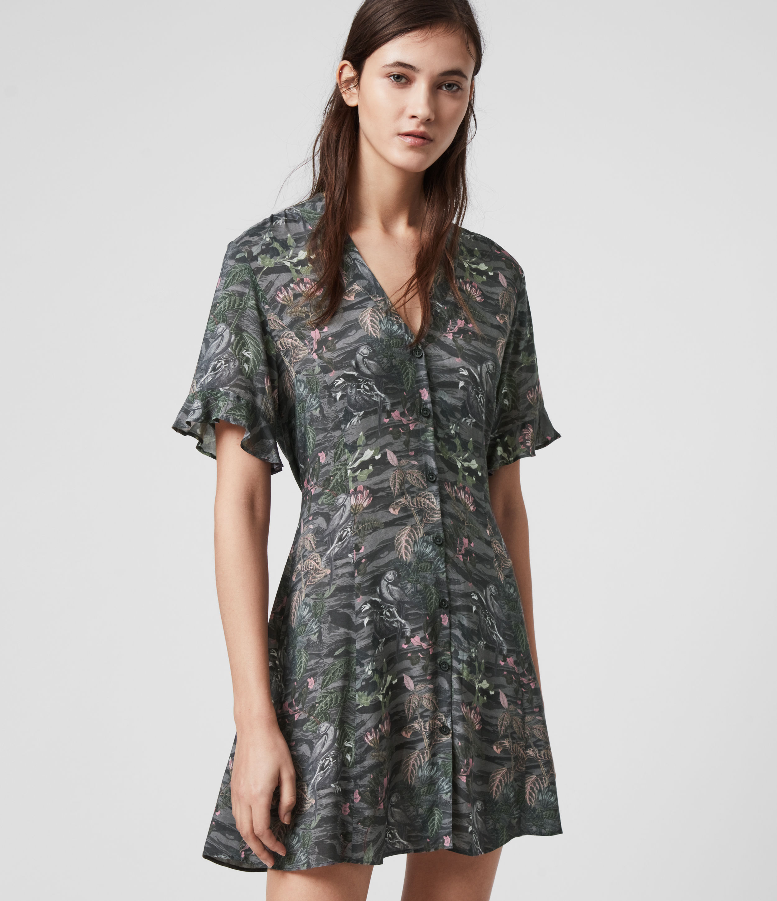 allsaints fay lep dress