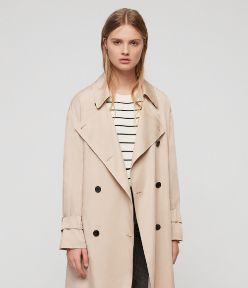 Brooke Trench Coat Pink, All Saints Trench Coat Pink