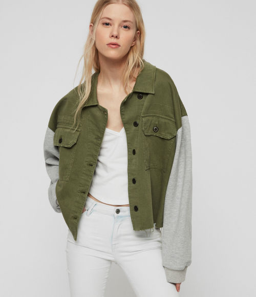 AllSaints Finch Embroidered Utility Jacket