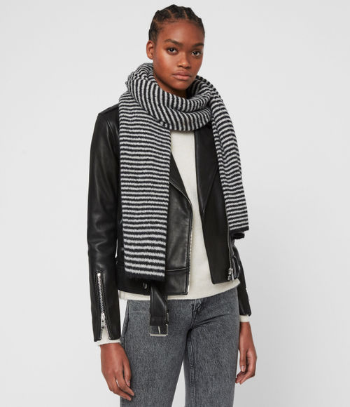 AllSaints Striped Wool Blend...