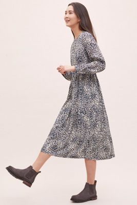 anthropologie animal print dress
