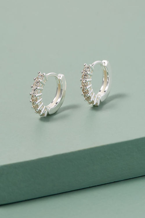 Zalia Pave Hoop Earrings