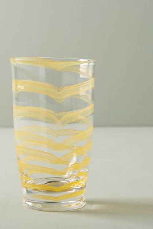 Waterfall Coupe Glasses, Set of 4 by Anthropologie in Yellow, Size: S/4 Coupe