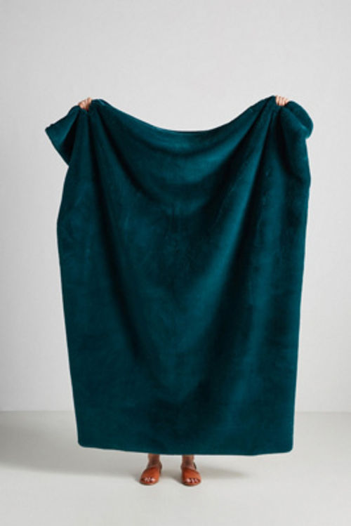 Sophie Faux Fur Throw Blanket Blue Compare Brent Cross