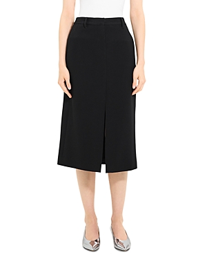 Theory Front Slit Midi Skirt