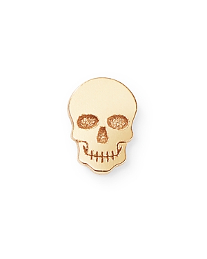 Zoe Chicco 14K Yellow Gold Single Itty Bitty Skull Stud Earring