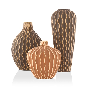 Surya Waves 3 Piece Vase Set