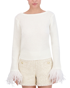 Bcbgmaxazria Feather Trim...