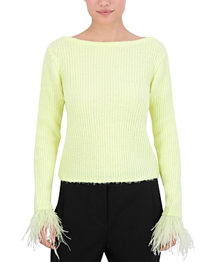 Bcbgmaxazria Feather Trim...