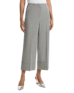 Theory Wide Leg Check Cropped...