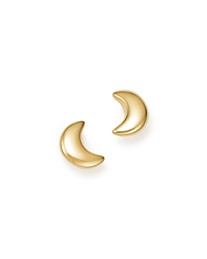 14K Yellow Gold Crescent Moon...