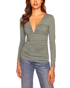 Susana Monaco Ruched V Neck...