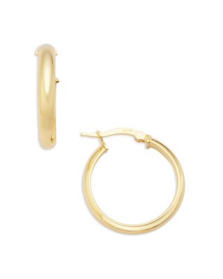 Argento Vivo Tube Hoop Earrings in 18K Gold Plated Sterling Silver