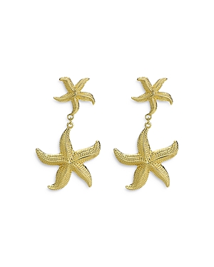 Aqua Double Starfish Earrings...