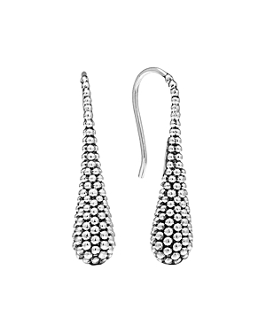 Lagos Sterling Silver Caviar Tear Drop Earrings