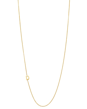 Zoe Lev 14K Yellow Gold Asymmetrical Initial Pendant Necklace, 18L