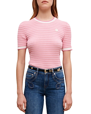 Maje Mime Short Sleeve Sweater