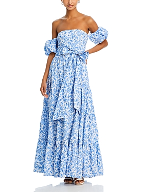 AQUA Scuba Crepe Off-the-Shoulder Midi Dress - 100% Exclusive