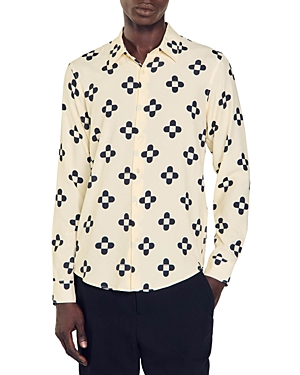 Sandro Printed Long Sleeve...