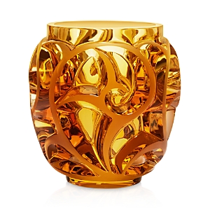 Lalique Tourbillon Amber Vase