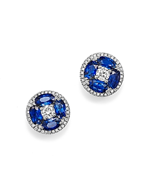 Sapphire and Diamond Stud...