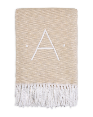 Matouk Monogrammed Pezzo Throw