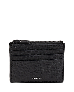 Sandro Saffiano Leather Zip...