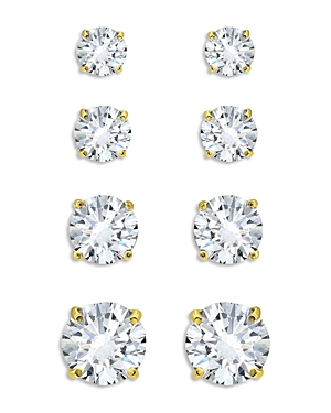 Aqua Cubic Zirconia 4-Pair...