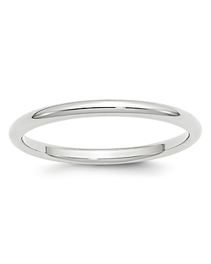 Bloomingdale's Men's 2mm Comfort Fit Band Ring in 14K White Gold - 100% Exclusive