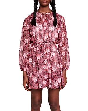 Maje Ribaby Printed Mini Dress